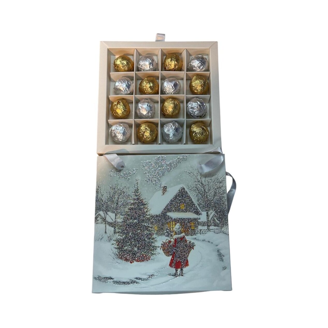 250 GR HİNDİSTAN CEVİZLİ ÇANTALI KULUBELİ ÇOÇUKLU TRUFFLE ÇİKOLATA